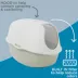 ExquisiCat® Flip Top Hooded Cat Litter Box with Door, Sage/White image thumbnail 3
