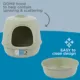 Product ExquisiCat Diamond Dome Wide Entry Hooded Litter Box with Door