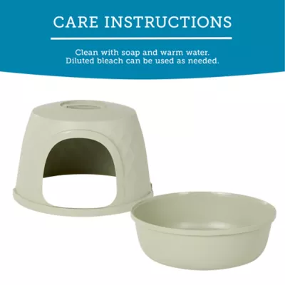 ExquisiCat® Diamond Dome Hooded Cat Litter Box, Wide Entry, Sage - Image 5