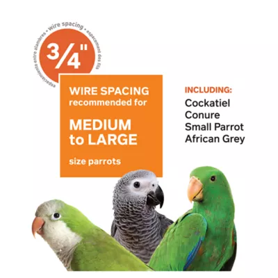Product Prevue Pet Products Medium Stainless Steel Playtop Bird Cage