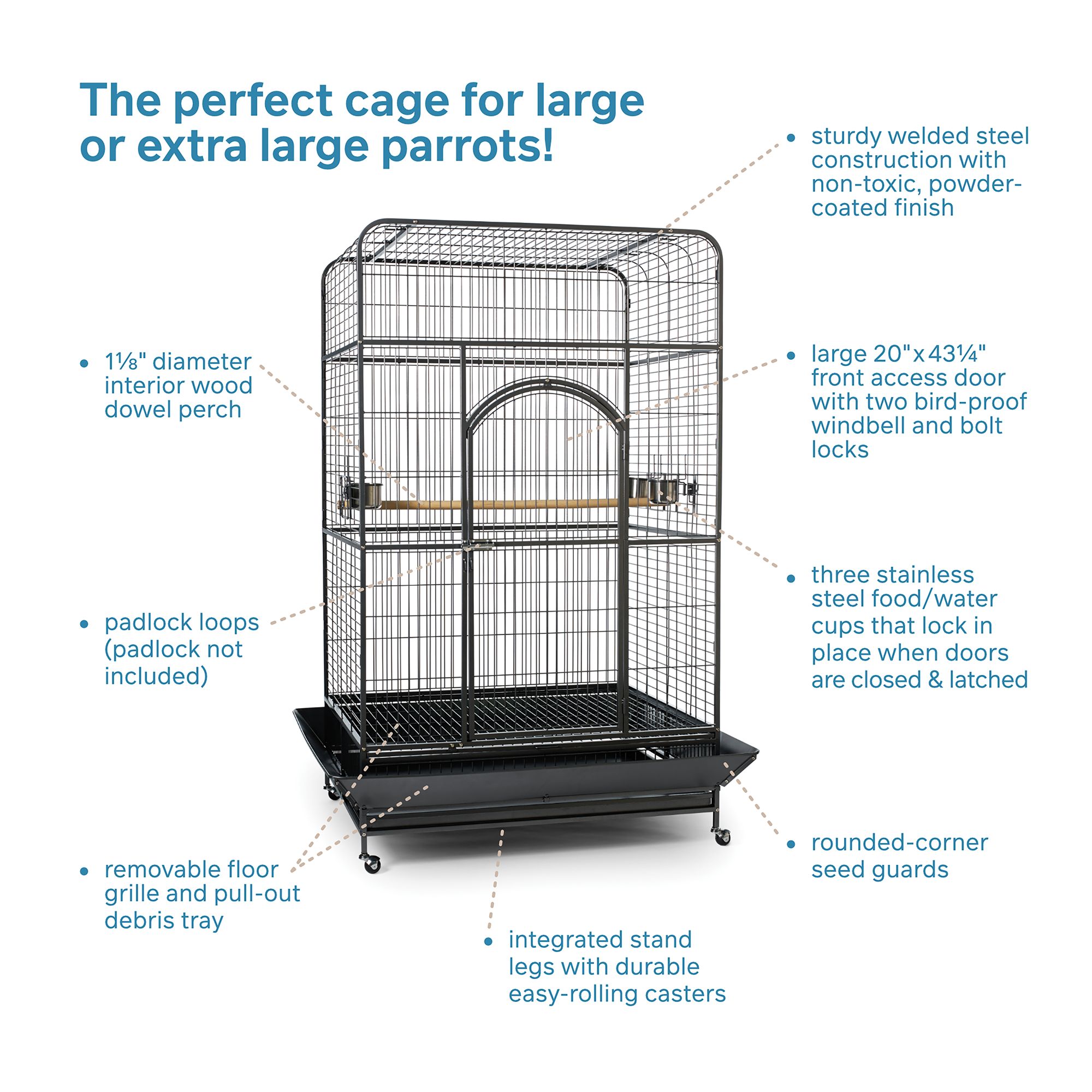 Prevue Pet Products Empire Macaw Bird Cage for Macaws - thumbnail 3