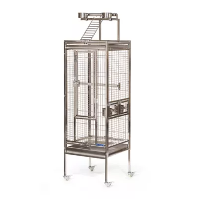 Product Prevue Pet Products Small Stainless Steel Playtop Bird Cage