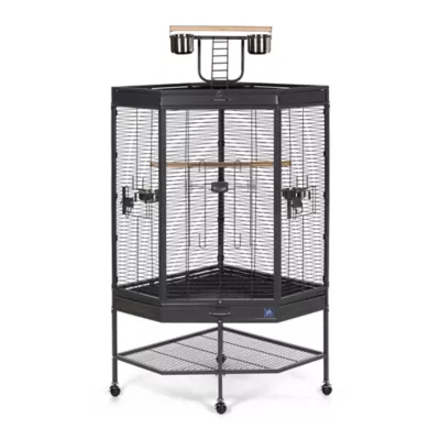 Product Prevue Pet Products Corner Bird Cage with Playtop