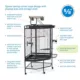 Product Prevue Pet Products Corner Bird Cage with Playtop
