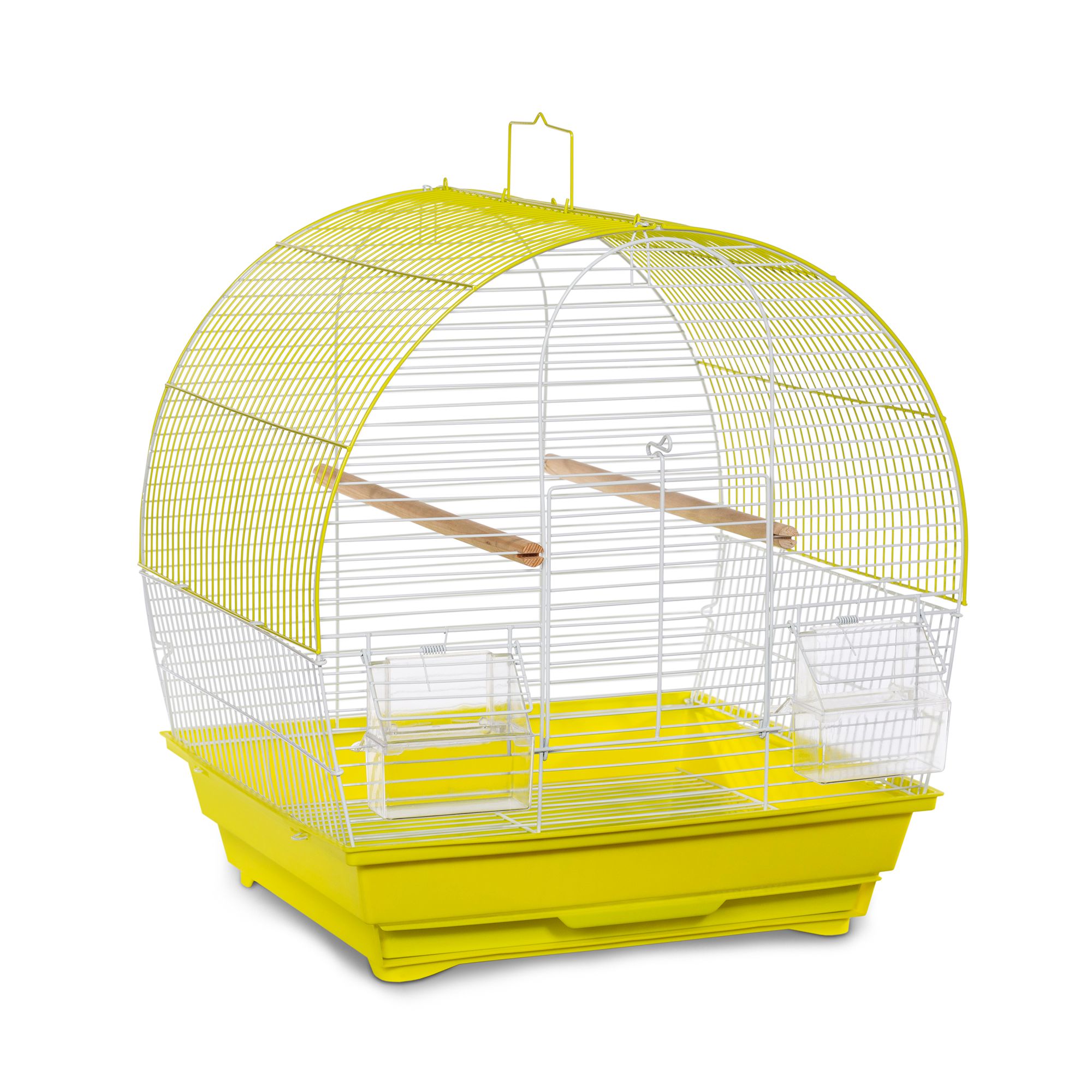 Prevue Pet Products Soho Dometop Roof Cockatiel Cage Chartreuse White