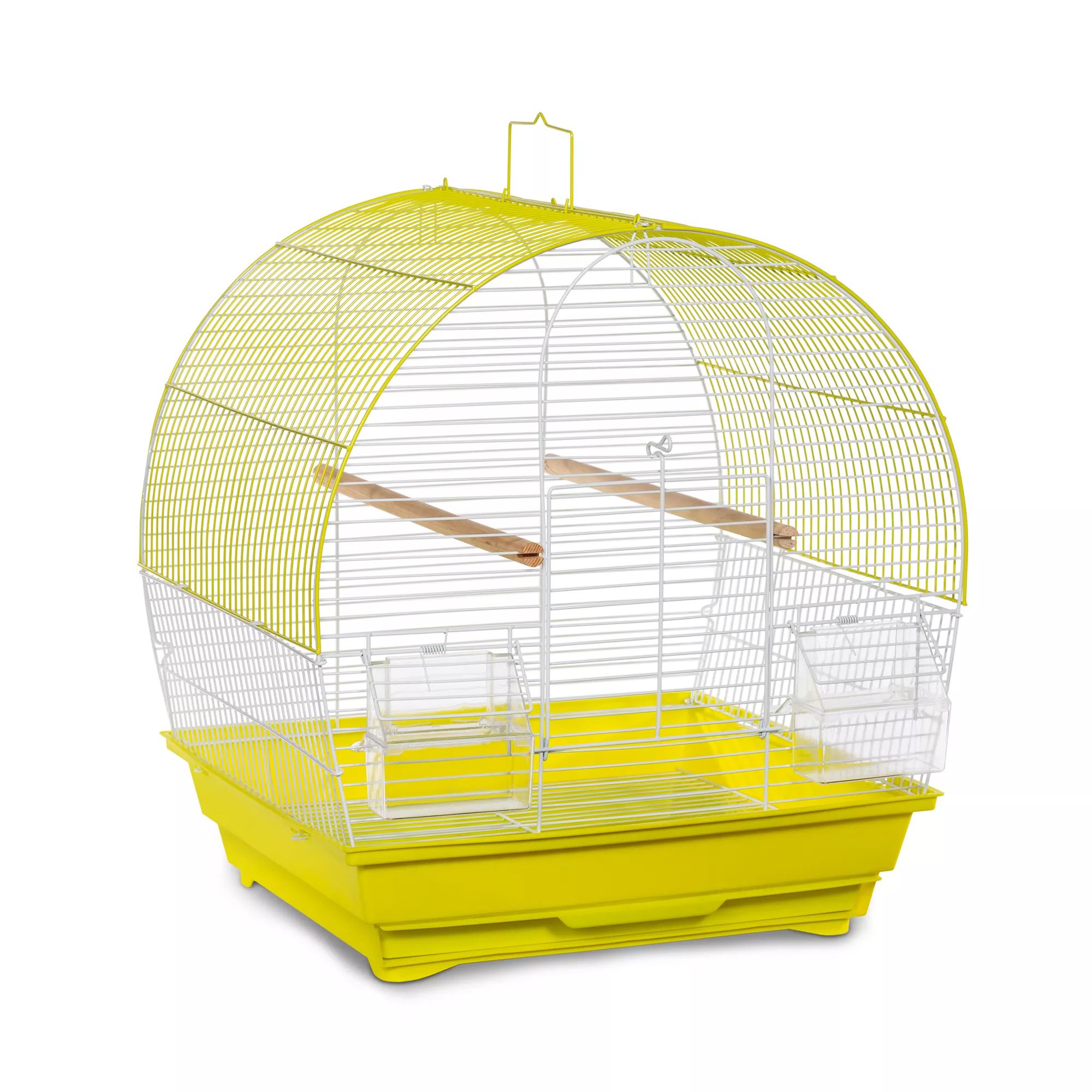 Prevue Pet Products Soho Dometop Roof Cockatiel Cage Chartreuse & White