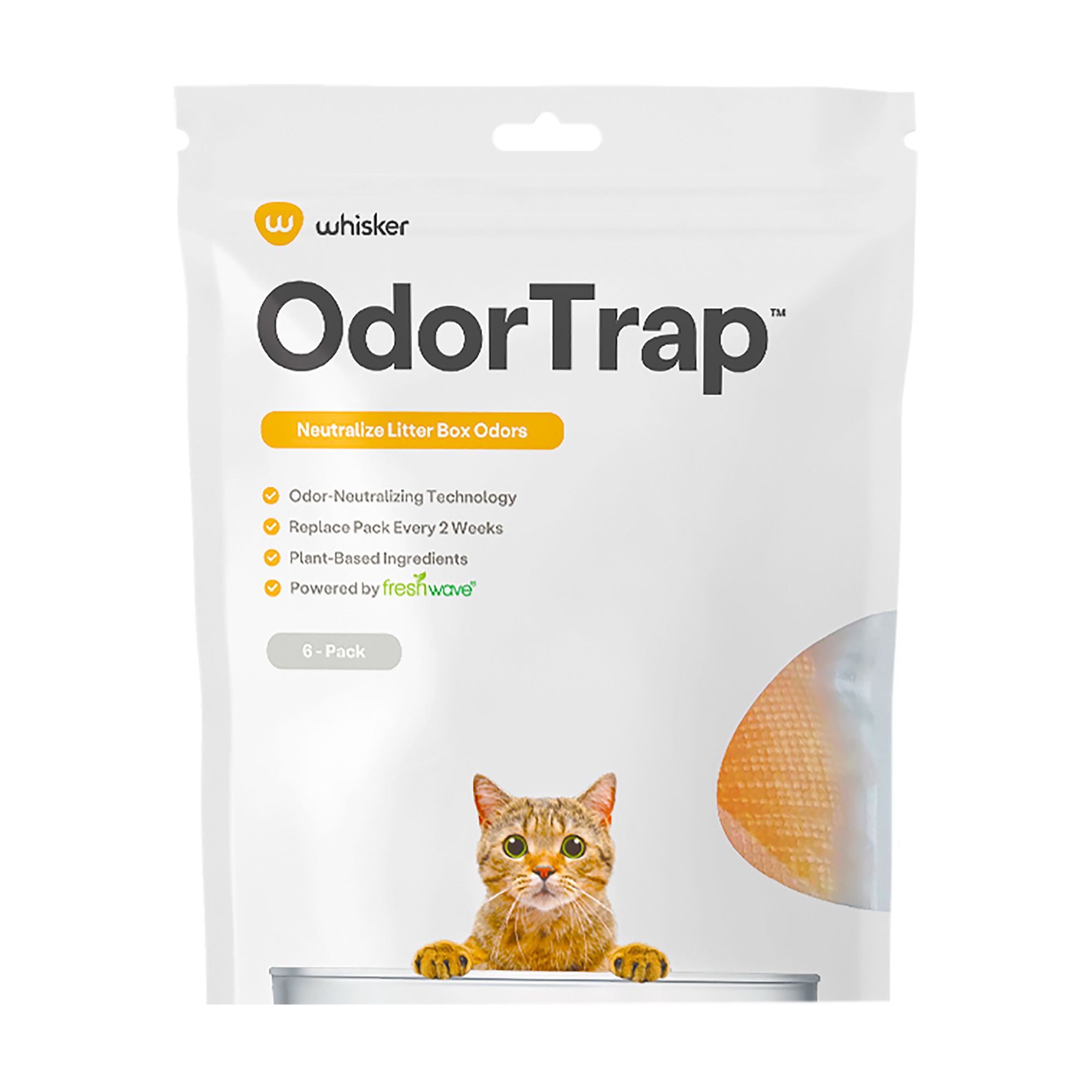 OdorTrap Litter Box Deordorizer by Whisker - 6 Pack