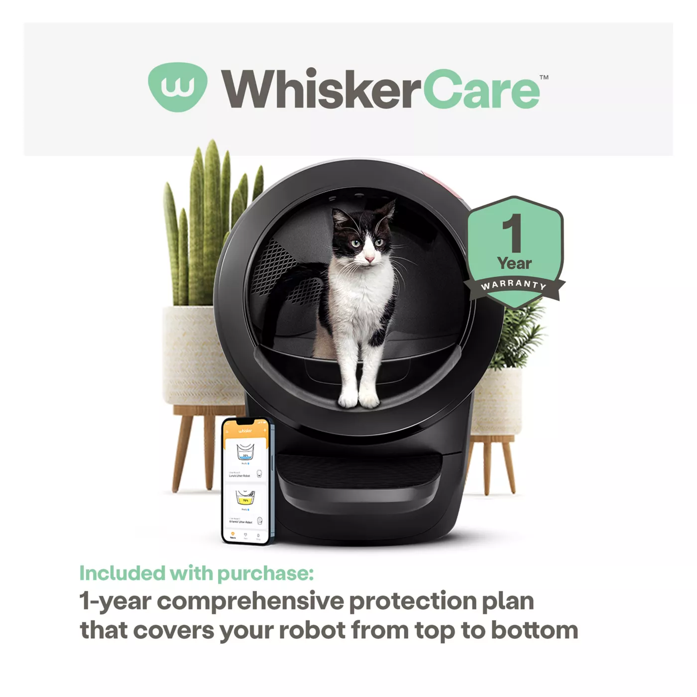 Litter Robot 4 Automatic Self Cleaning Cat Litter Box by Whisker