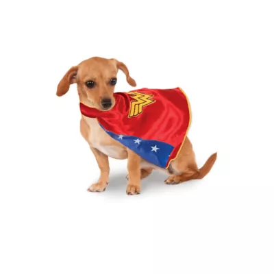 Rubie's Pet Shop Halloween Wonder Woman Cape Dog & Cat Costume - Image 1