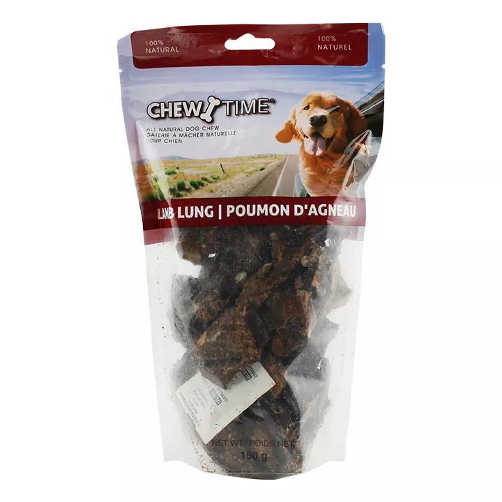 Chew Time All natural Dog Treats - Lamb Lung