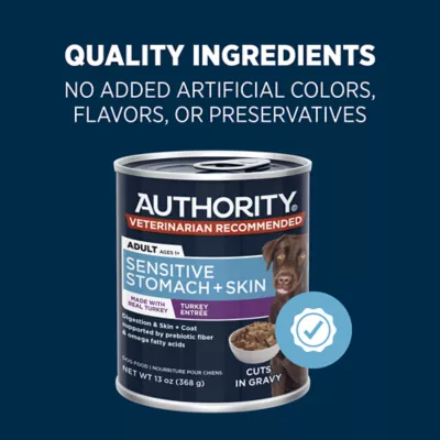 Product Authority Sensitive Stomach & Skin Turkey Entree Adult Wet Dog Food - 13 oz