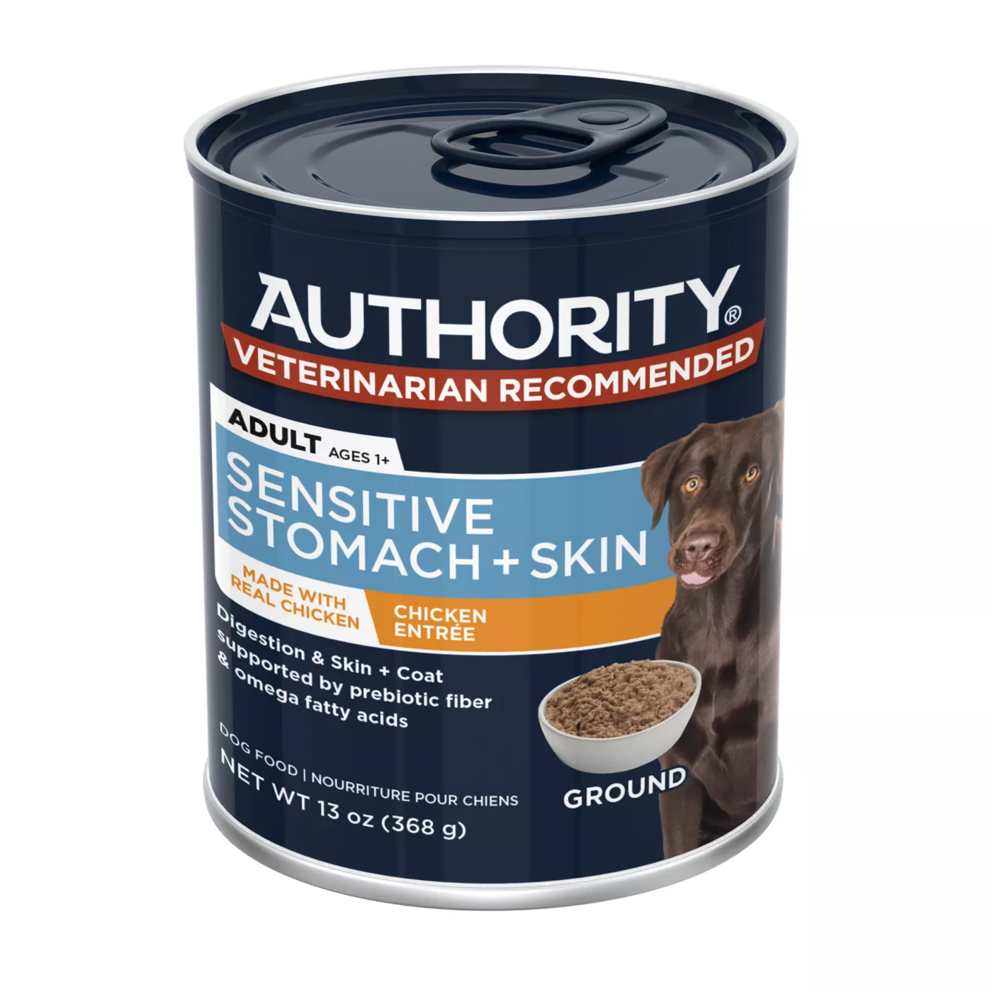 Authority Sensitive Stomach Skin Chicken Entree Adult Dog Wet Food 13 oz