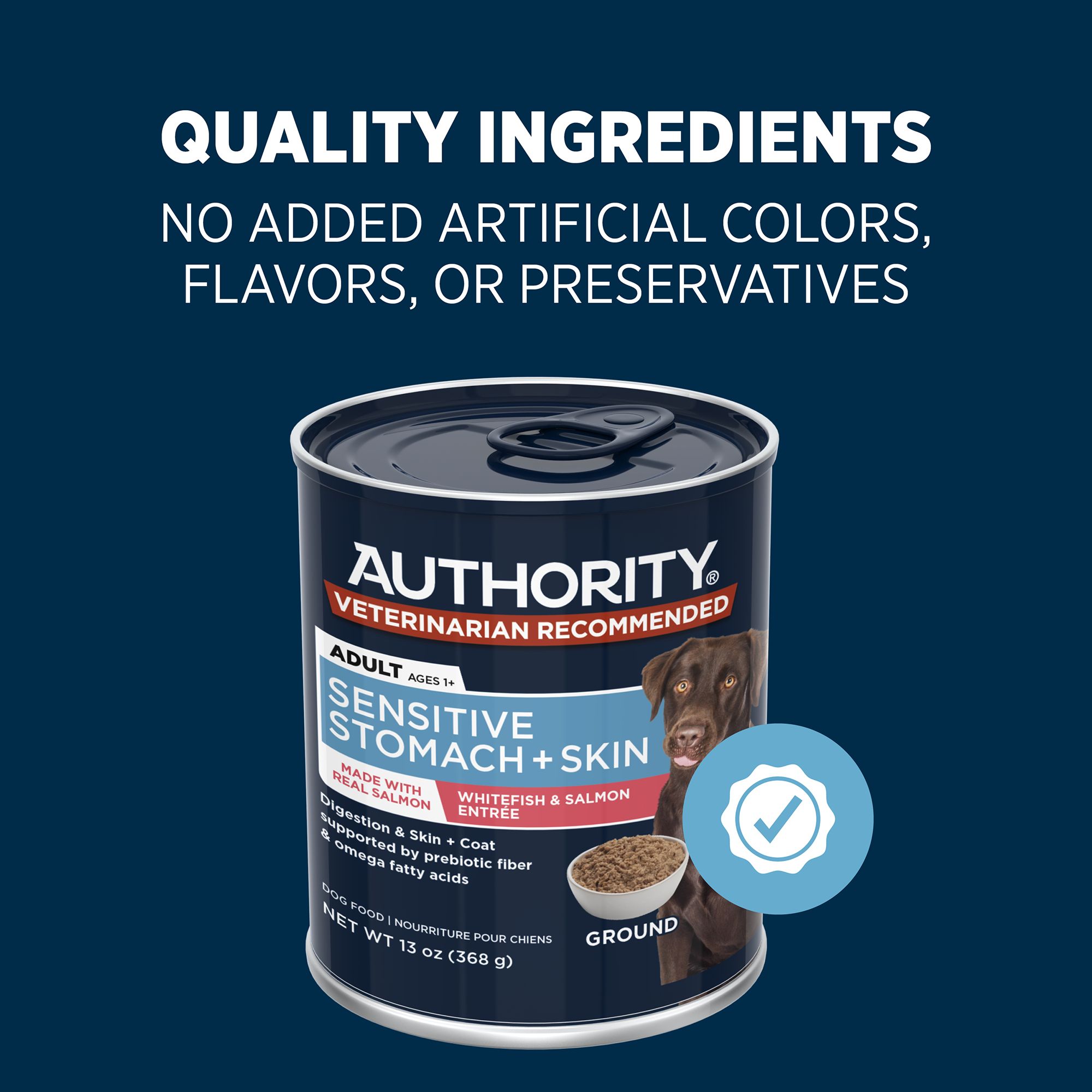 Authority Sensitive Stomach Skin Whitefish Salmon Entree Adult Wet Dog Food 13 oz PetSmart in Tustin CA