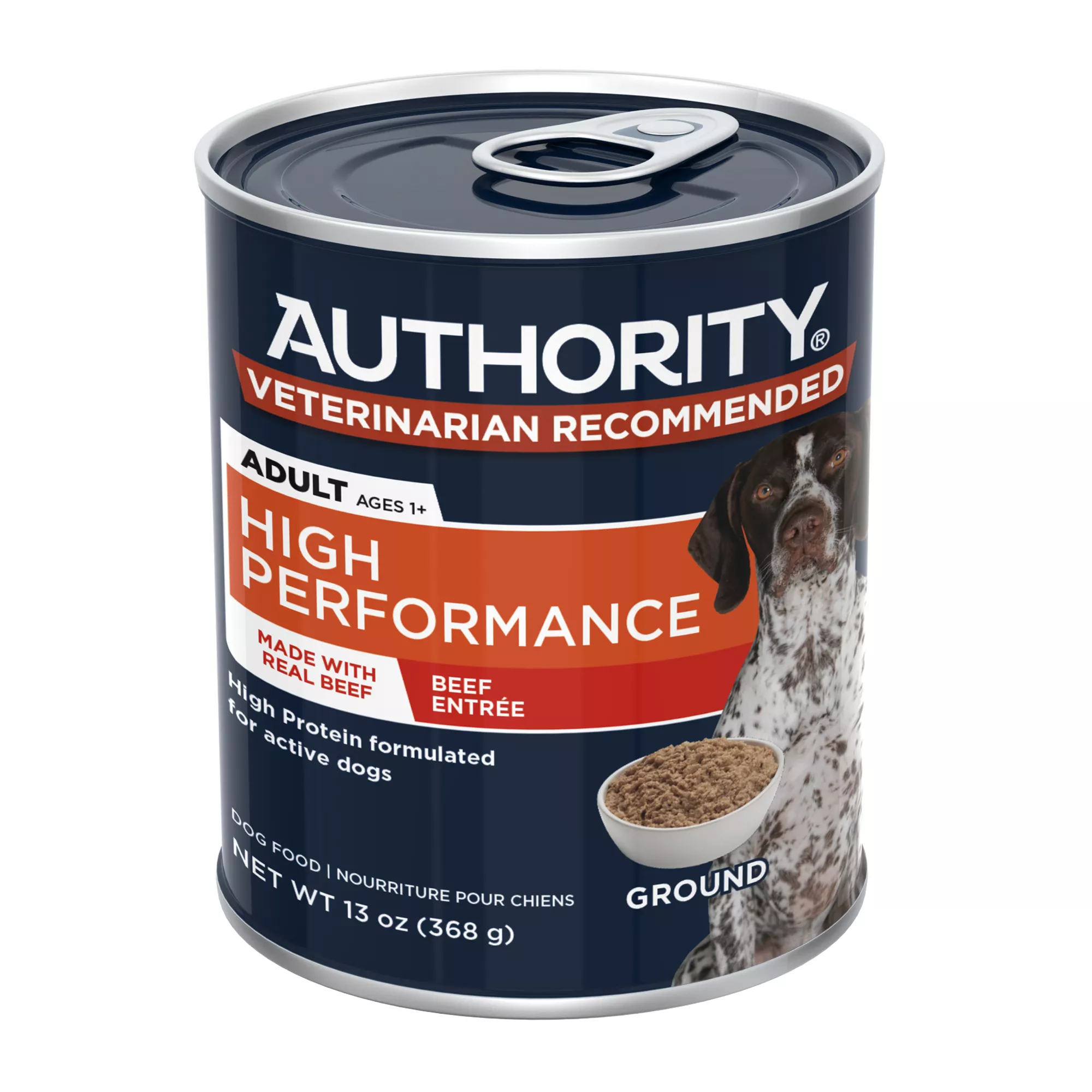 Authority High Performance Ground Beef Entree Adult Dog Wet Food - 13 oz