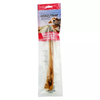 Product Chew Time 10' Rolls Dog Treat - Pork Hide