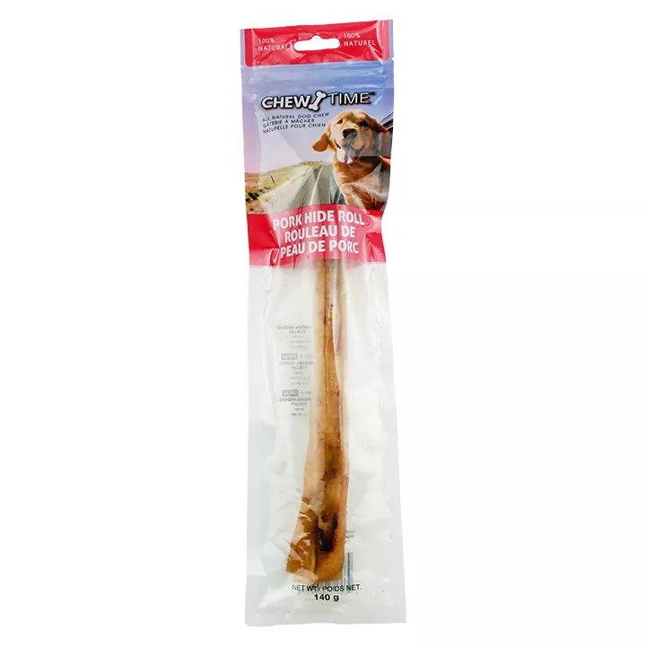 Chew Time 10' Rolls Dog Treat - Pork Hide