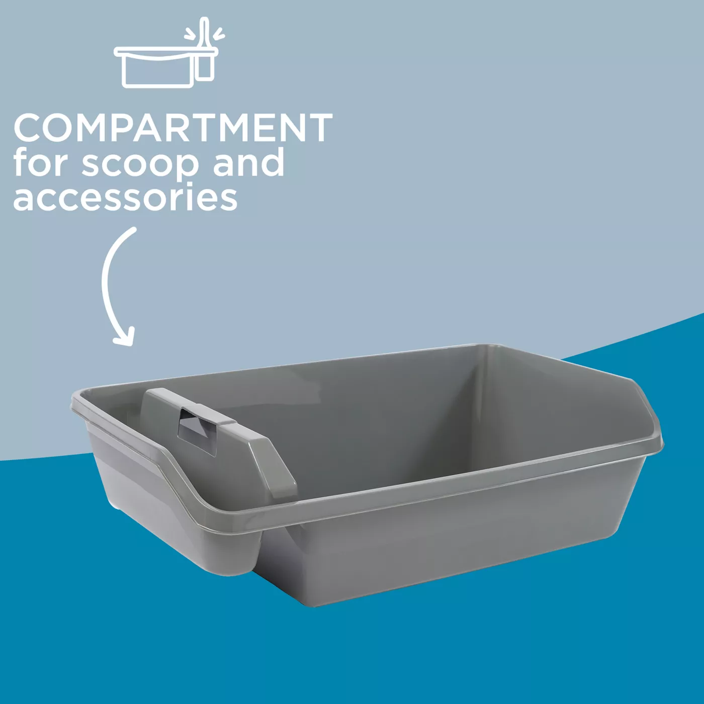 ExquisiCat Compartment Litter Box with Storage