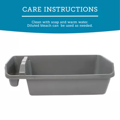 ExquisiCat® Jumbo Cat Litter Box with Storage for Accessories, Heavy-Duty, Gray, 34"x19.7"x10" - Image 5