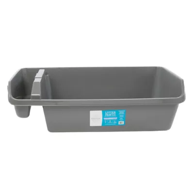 ExquisiCat® Jumbo Cat Litter Box with Storage for Accessories, Heavy-Duty, Gray, 34"x19.7"x10" - Image 6