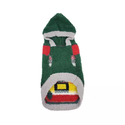 Hip Doggie Holiday Elf Chenille Dog Hoodie - Image 2