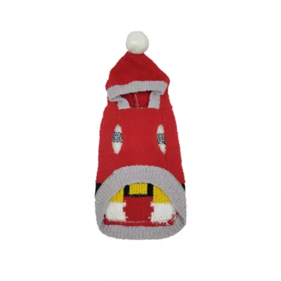 Hip Doggie Holiday Santa Chenille Dog Hoodie - Image 2