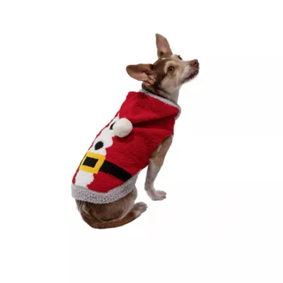 Hip Doggie Holiday Santa Chenille Dog Hoodie - Image 3
