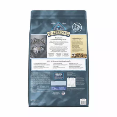 Blue Wilderness Adult Dry Dog Food - Wholesome Grains,  High-Protein, Natural, Chicken