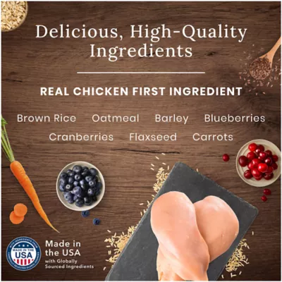 Blue Wilderness Adult Dry Dog Food - Wholesome Grains,  High-Protein, Natural, Chicken