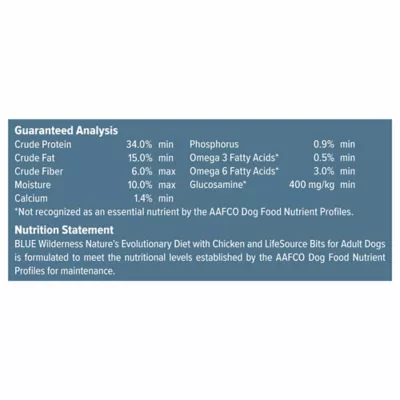 Product Blue Buffalo Wilderness Nature's Evolutionary Diet Adult Dry Dog Food - Chicken