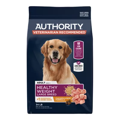 Product Authority Healthy Weight Large Breed Adult Dog Dry Food - Chicken & Rice, 34 lb