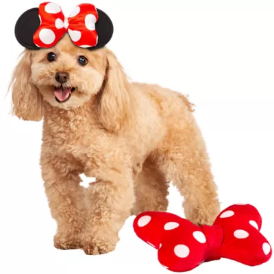Rubie's Pet Shop Halloween Minnie Mouse Dog Headpiece & Toy Bundle - Image 1