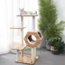 PetPals 44-in Wagon Style Wooden 4-Level Cat Tree with Condo, Beige image thumbnail 2