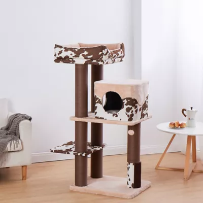 Product PetPals 50-in Cowboy Western Style Cat Tree, Brown