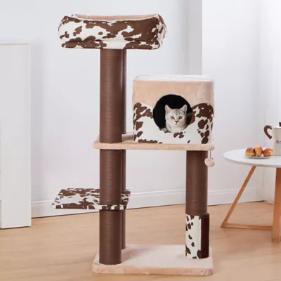 Product PetPals 50-in Cowboy Western Style Cat Tree, Brown