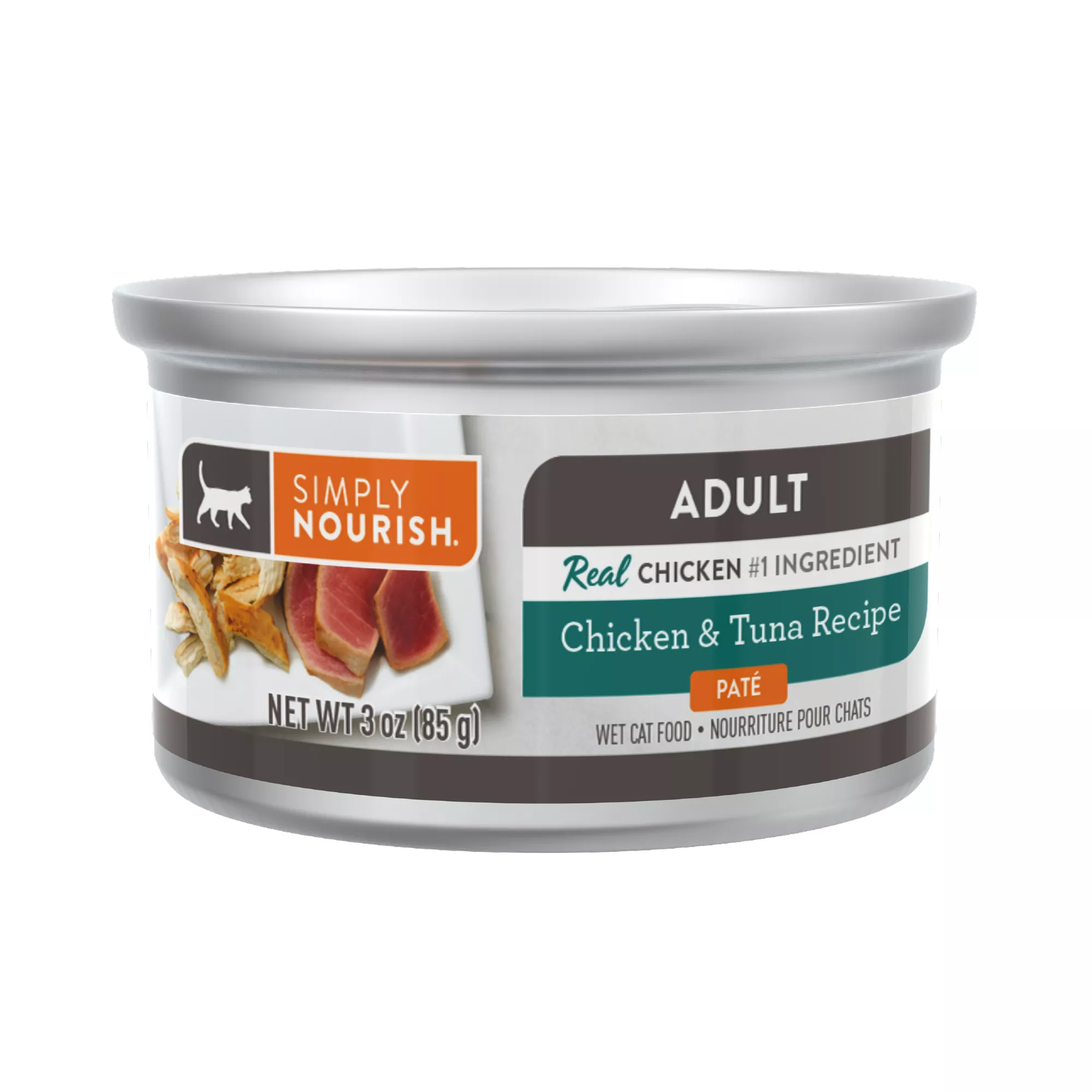 Simply Nourish Natural Adult Wet Cat Food - Grain Free, Pate, 3 oz