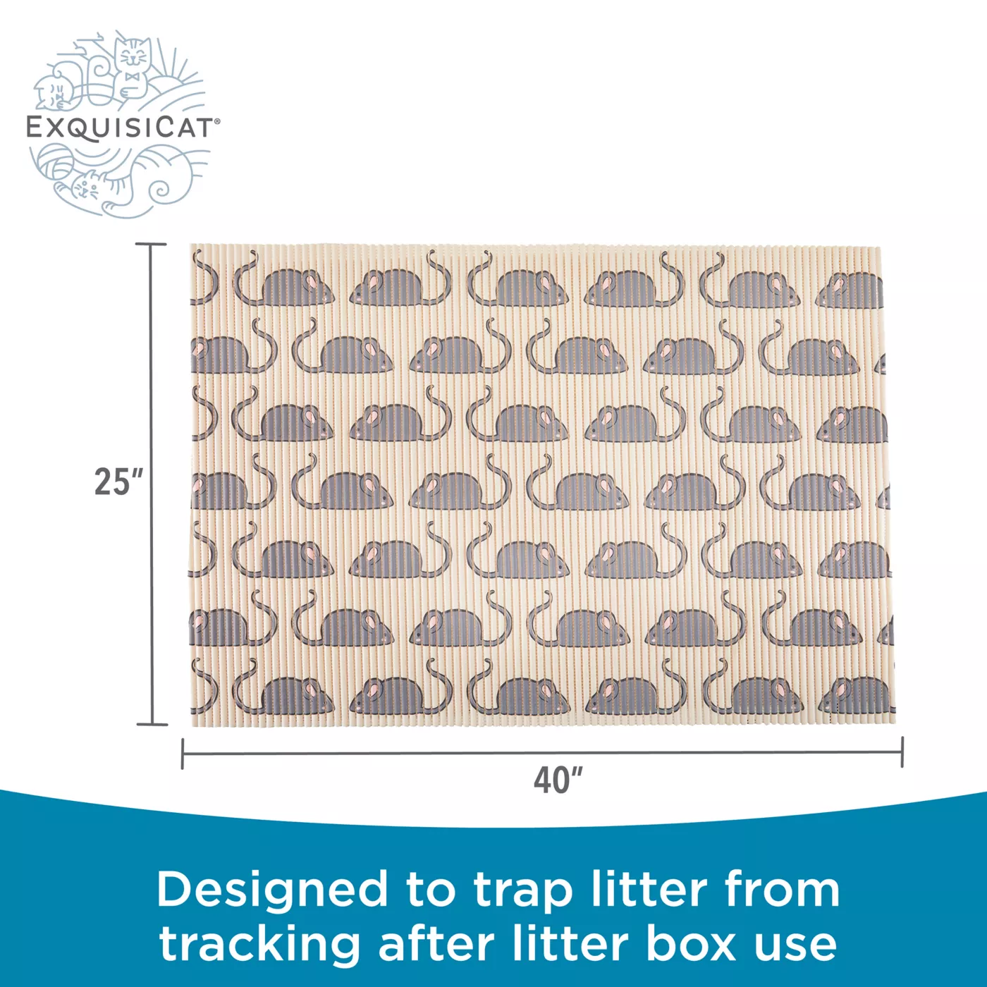 Exquisicat fashion pocketed litter mat