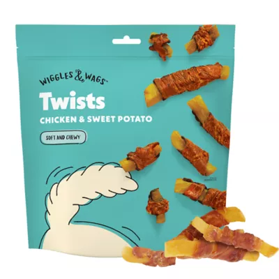 Product Wiggles & Wags Chicken & Sweet Potato Twists Dog Treats