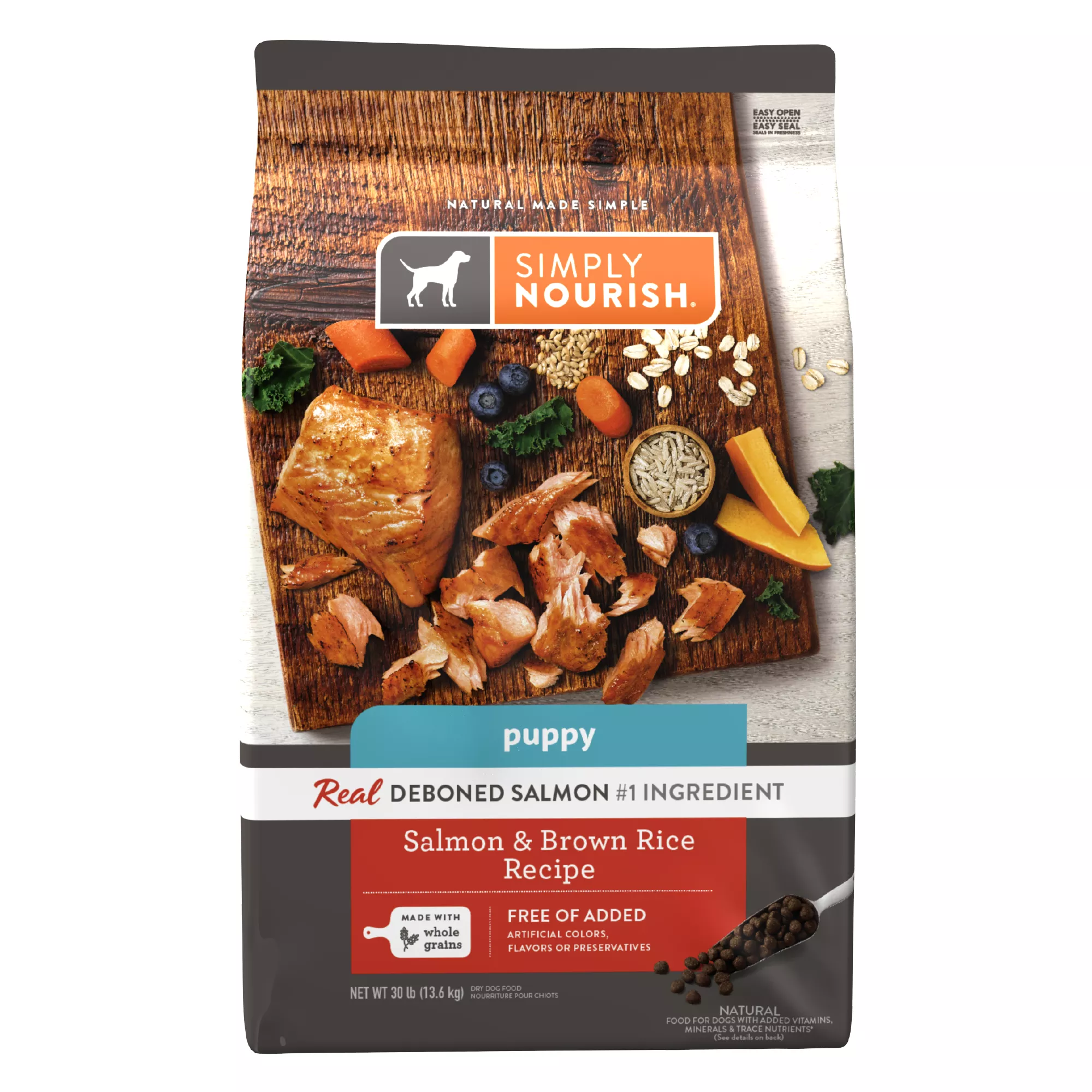 Simply Nourish Dry Puppy Food - Salmon & Brown Rice