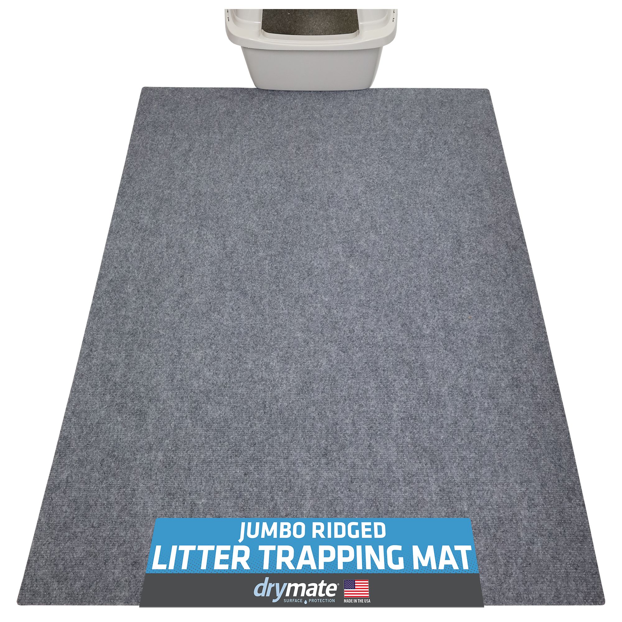 DRYMATE Protective & Decorative Cat Litter Mat, Fish Kitty, Large, 20-in x  28-in 