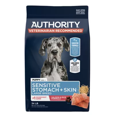 Product Authority Sensitive Stomach & Skin Large Breed Puppy Dry Dog Food - Salmon & Rice, 34 lb