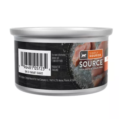 Product Simply Nourish Source Natural Adult Cat Food - Hight Protein, Grain Free, Pate, 3 oz