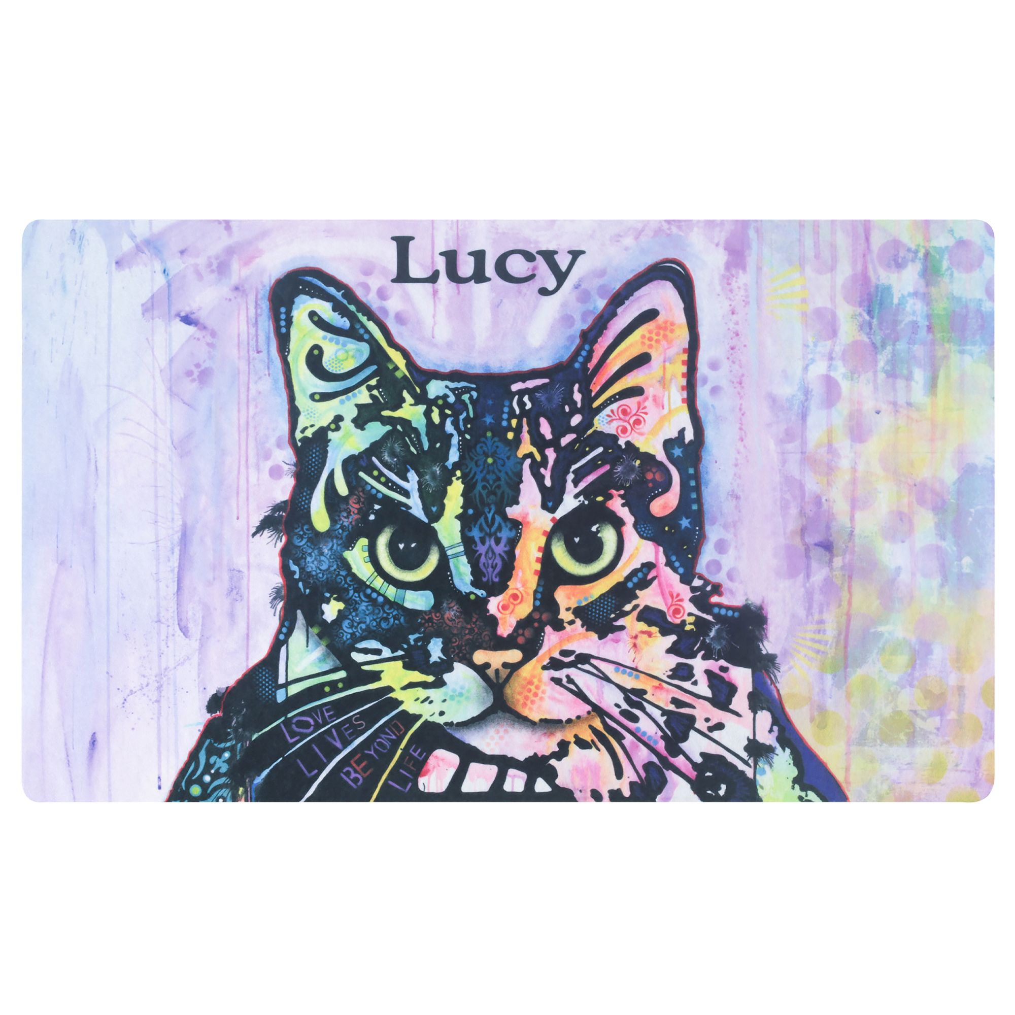 Drymate Hungry Kitty Personalized Cat Litter Box Mat