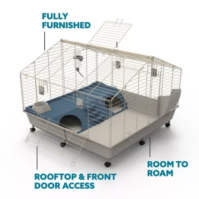 Product Full Cheeks™ Comfy Home & Hideaway Guinea Pig and Rabbit Habitat