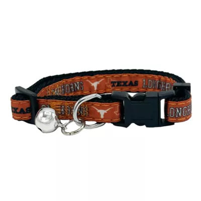 Product Pets First NCAA Texas Satin Cat Collar