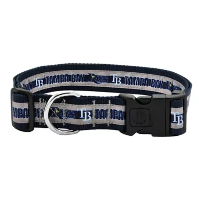 Pets First MLB Tampa Bay Rays Satin Dog Collar - Image 1