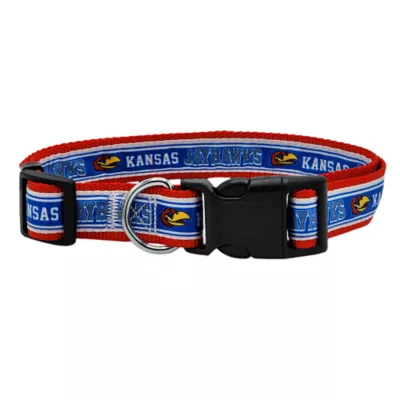 Product Pets First NCAA Kansas Satin Dog Collar
