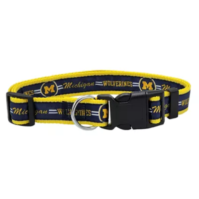 Pets First NCAA Michigan Satin Dog Collar - Image 1