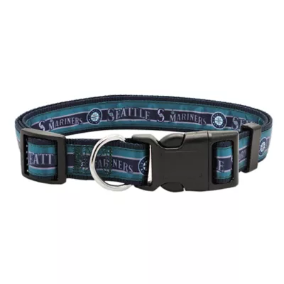 Pets First MLB Seattle Mariners Satin Dog Collar - Image 1