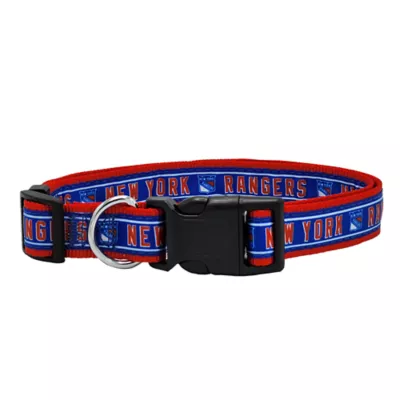 Pets First NHL New York Rangers Satin Dog Collar - Image 1