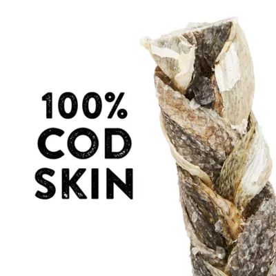 Product Dentley's Nature's Chews Braided Cod Skin Dog Chew
